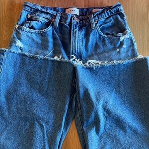 Size 27 Frame Straight Leg Distressed Relaxed Jeans